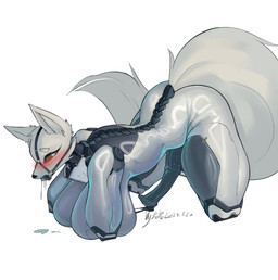 all_fours animal_genitalia animal_penis anthro arms_tied bdsm big_breasts big_butt big_tail bit_gag bitchsuit black_cum black_nose blush blush_lines blushing_profusely bodily_fluids bodysuit bondage bondage_gear bound breast_squish breasts breasts_on_ground butt chicken-wing_tied clothed clothed_anthro clothed_gynomorph clothing colored_cum cum cum_on_ground drooling drooling_on_ground equine_genitalia equine_penis erection eyebrows feralsuit flared_penis fluffy fluffy_tail form_fitting frogtied fully_clothed fully_clothed_anthro fully_clothed_gynomorph fur gag gagged genital_fluids genitals glistening glistening_body glistening_breasts glistening_latex grey_penis gynomorph gynomorph_anthro halter harness_bit_gag harness_gag huge_breasts huge_tail intersex intersex_anthro latex latex_bodysuit latex_clothing latex_skinsuit legs_tied long_tail mechanical_penis mechanical_spine medial_ring orange_eyes penis penis_on_ground pointy_ears prick_ears saliva science_fiction seam_(sewing) skinsuit slim_anthro slim_gynomorph small_waist snout solo spine squish tail thick_thighs tight_clothing unusual_bodily_fluids unusual_cum unusual_genital_fluids white_body white_clothing white_ears white_eyebrows white_fur white_latex white_skinsuit white_tail wide_hipped_anthro wide_hipped_gynomorph shanher jade_(shanher) canid canine fox mammal 2024 absurd_res chinese_description dated digital_media_(artwork) digital_painting_(artwork) full-length_portrait hi_res painting_(artwork) portrait signature