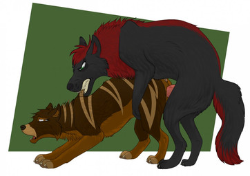 all_fours animal_genitalia anus bite biting_another biting_partner border claws doggystyle dominant dominant_male duo erection female female_penetrated feral feral_on_feral forced from_behind_position fur genitals green_background hair looking_back male male/female male_penetrating male_penetrating_female neck_bite nude open_mouth penetration penile penile_penetration penis penis_in_vagina questionable_consent rough_sex rounded_back scruff_bite sex simple_background submissive submissive_female teeth vaginal vaginal_penetration white_border stray-thought flicker toby_(murderwolf) canid canine canis mammal wolf 2014