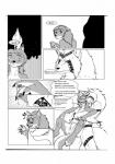 alpha_and_omega anthro bodily_fluids breasts canid canine canis comic cum duo female from_behind_position genital_fluids genitals greyscale hi_res kate_(alpha_and_omega) male male/female mammal monochrome nude pussy sex spanish_text text translated whitefenrril wolf