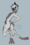 anthro anus balls beak butt claws feathers feet genitals looking_back male nude simple_background solo toes charbold star_trek star_trek:_prodigy ardeek_hu alien aurelian avian bird digital_media_(artwork) hi_res