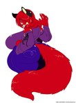 anthro big_breasts big_butt bottomwear breasts butt clothing curvy_figure denim denim_bottomwear denim_clothing female fur hair huge_breasts jeans markings mole_(marking) multicolored_body multicolored_fur open_mouth pants purple_eyes red_body red_fur red_hair shirt solo teeth thick_thighs tongue topwear two_tone_body two_tone_fur voluptuous deonwolf ruby_(deonwolf) canid canine fox mammal 2012 digital_media_(artwork) hi_res