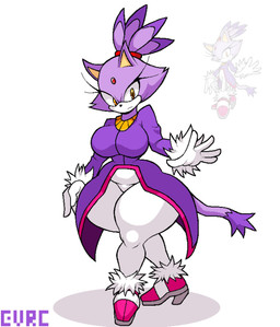 accessory anthro big_breasts black_nose bottomwear breasts clothing eyelashes female footwear forehead_gem gem gloves hair hair_accessory hairband handwear huge_hips huge_thighs orange_eyes pants pink_clothing pink_footwear pink_shoes purple_body purple_clothing purple_ears purple_hair purple_tail purple_topwear red_gem red_hairband shoes simple_background solo tail tan_inner_ear text thick_thighs three-quarter_view topwear white_background white_bottomwear white_clothing white_gloves white_handwear white_pants wide_hips evrc sega sonic_the_hedgehog_(series) blaze_the_cat domestic_cat felid feline felis mammal 2026 artist_name cel_shading colored digital_media_(artwork) hi_res reference_image shaded