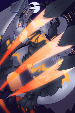 ambiguous_gender anthro beak belly biped black_beak black_body black_claws black_fur black_wings blue_sclera claws cloud dark_body dark_fur dark_tail dark_wings feet fur fur_markings grey_beak grey_body grey_fur grey_tail grey_wings looking_at_viewer looking_down looking_down_at_viewer markings moon motion_lines multicolored_beak multicolored_body multicolored_fur night open_mouth orange_body orange_eyes orange_fur orange_tail orange_wings outside slightly_chubby solo tail tail_markings talons toes two_tone_beak two_tone_body two_tone_fur two_tone_tail two_tone_wings wing_markings wings yellow_body yellow_fur yellow_tail yellow_wings motherlatias mythology dragon mythological_creature mythological_scalie scalie valstrax 2024 2:3 hi_res signature