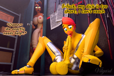 anthro balls beak big_balls big_breasts big_penis black_hair black_lips blue_eyes breasts crossgender dialogue door duo erection flaccid ftg_crossgender fti_crossgender genitals glowing glowing_eyes gynomorph hair holding_leg holding_thigh huge_balls huge_penis humanoid_genitalia humanoid_penis inside intersex licking lips long_penis looking_at_another looking_down looking_down_at_genitalia looking_down_at_penis machine mtg_crossgender mti_crossgender nipples non-mammal_balls non-mammal_breasts non-mammal_nipples nude_anthro nude_gynomorph nude_intersex open_mouth oral orange_beak penile penis penis_lick penis_size_difference red_hair red_nipples sad saggy_balls self_lick sex sitting sitting_on_ground spread_legs spreading text tongue tongue_out vein veiny_balls veiny_penis wire yellow_body yellow_eyes vilgard disembowell_(modeler) psychojohn2_(modeler) five_nights_at_freddy's five_nights_at_freddy's_2 scottgames freddy_(fnaf) toy_chica_(fnaf) animatronic avian bear bird chicken galliform mammal phasianid robot robot_anthro 3:2 3d_(artwork) digital_media_(artwork) english_text hi_res warm_colors watermark