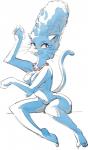 anthro blue_body blue_fur blue_hair breasts collar convenient_censorship fangs female fur hair looking_at_viewer mature_anthro mature_female nude pose smile solo teeth whiskers dbaru gracie_films the_simpsons treehouse_of_horror cat_marge marge_simpson felid mammal pantherine