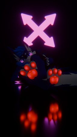3_toes anthro feet genitals knot knotted_penis looking_at_viewer lying male nude on_back paws penis solo toes whiskers rombocat novacat novabeast 9:16 absurd_res hi_res