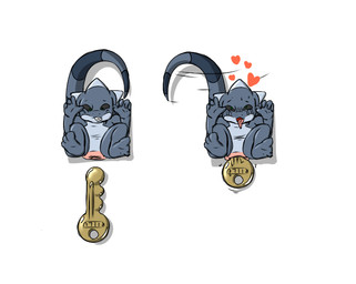 ahegao ambiguous_gender anal anal_penetration anus black_sclera blush heart_symbol key lock looking_pleasured penetration simple_background solo transformation what what_has_science_done white_background riilu riilu_(character) scalie sequence