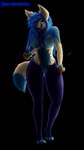 4_toes 5_fingers anthro bent_arm big_ears big_eyes black_nose blue_body blue_bra blue_clothing blue_dipstick_tail blue_eyes blue_fur blue_hair blue_tail blue_underwear bra breasts brown_clothing brown_gloves brown_handwear camel_toe claws cleavage clothed clothing contrapposto curvy_figure dipstick_tail eyelashes fangs feet female fingers fist fluffy fluffy_ears fluffy_hair fluffy_tail front_view fur gloves hair handwear hourglass_figure leggings legwear lit_from_behind long_hair looking_up makeup markings mascara multicolored_body multicolored_fur paws plantar_flexion pose purple_clothing purple_leggings purple_legwear scene_haircut skimpy skimpy_topwear small_waist snout solo standing tail tail_markings teeth thick_eyelashes thick_thighs thigh_gap tight_clothing tight_legwear toes two_tone_body two_tone_fur two_tone_tail underwear white_body white_fur white_tail wide_hips andy_234 bluehairedwolf canid canine canis mammal wolf 9:16 absurd_res alpha_channel digital_media_(artwork) digital_painting_(artwork) full-length_portrait hi_res portrait