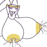 antennae_(anatomy) anthro areola big_areola big_breasts big_nipples bodily_fluids breasts female huge_areola huge_breasts huge_nipples hyper hyper_breasts lactating looking_at_viewer milk nipples nude purple_eyes simple_background solo white_background white_body yellow_areola yellow_nipples jinnsart nintendo pokemon generation_7_pokemon pheromosa pokemon_(species) ultra_beast 1:1 2024 bust_portrait digital_media_(artwork) hi_res portrait