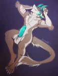 anthro balls circumcised erection genitals horn humanoid_genitalia humanoid_penis looking_at_viewer male nude penis smile solo tail vein dominate_(artist) aspekt sergal 2017