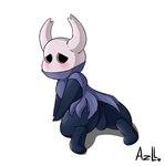 anthro anus balls black_body black_exoskeleton black_eyes black_penis blush clothing exoskeleton front_view genitals leaning leaning_backward leg_markings legwear looking_at_viewer male markings no_pupils penis presenting presenting_anus purple_scarf scarf solo spread_legs spreading jaynt hollow_knight team_cherry the_knight_(hollow_knight) arthropod humanoid vessel_(species) absurd_res hi_res