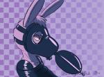 anthro asphyxiation bdsm bondage bound breath_play duct_tape fur gas_mask gimp_mask glistening latex long_ears male mask purple_background rebreather_bag simple_background solo submissive submissive_male tape text peskybatfish lagomorph leporid mammal rabbit 2017 2d_animation animated digital_drawing_(artwork) digital_media_(artwork) frame_by_frame short_playtime