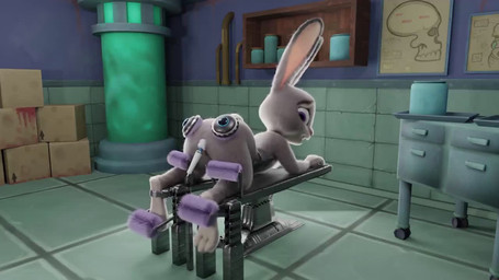 3_claws anthro bdsm blinking bondage bottle bound box brush butt claws container cuff_(restraint) detailed_background ears_up featureless_crotch feet female floor foot_fetish fur grey_body grey_fur helpless inside laboratory_equipment laboratory_glassware laugh looking_back lying nude null on_front restrained restrained_feet restrained_legs restraints scientific_instrument sex_toy shackles shelf solo squirm struggling tail test_tube tickle_fetish tickle_torture tickling tickling_belly tickling_butt tickling_feet tickling_legs tickling_machine toes trapped vibrator wall_(structure) wand_vibrator tklsfm disney zootopia judy_hopps lagomorph leporid mammal rabbit 16:9 3d_(artwork) 3d_animation animated digital_media_(artwork) high_framerate loop no_sound short_playtime video widescreen