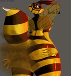 anthro big_butt butt fart fart_fetish female gas gassy nude solo archenarie arthropod hornet hymenopteran insect vespid wasp absurd_res hi_res