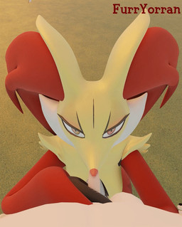 anthro bedroom_eyes blinking blinking_at_viewer censored_genitalia censored_penis duo fellatio female female_anthro first_person_view fur genitals holding_penis human_pov inner_ear_fluff interspecies looking_at_viewer male male/female narrowed_eyes oral penile penis penis_in_mouth pokephilia pov_blowjob red_body red_eyes red_fur red_nose seductive sex tuft white_body white_fur yellow_body yellow_fur furryorran nintendo pokemon delphox generation_6_pokemon human mammal pokemon_(species) 3d_(artwork) 3d_animation animated censored digital_media_(artwork)