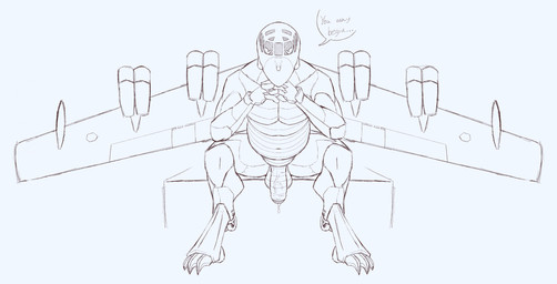 aircraft airplane anthro b-52_stratofortress back_wings balls belly bodily_fluids claws cockpit dripping genital_fluids genitals humanoid_genitalia humanoid_penis jet jet_engine machine male metallic_body military not_furry nude nude_anthro nude_male penis precum precum_drip simple_background sitting solo text vehicle wheel wheel_feet wings addiekilos b-52 aeromorph living_aircraft living_machine living_vehicle robot english_text hi_res sketch