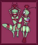 antennae_(anatomy) bdsm bondage bound butt camel_toe duo male nude pak ribbon_bondage ribbons squish outtabellets invader_zim nickelodeon almighty_tallest_purple almighty_tallest_red the_almighty_tallest alien alien_humanoid humanoid irken hi_res