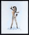 anthro breasts female fur hair looking_at_viewer nipples nude simple_background solo white_background olivia_de_berardinis equid equine humanoid mammal zebra 1979 20th_century 5:6 ancient_art painting_(artwork) traditional_media_(artwork) traditional_painting_(artwork) traditional_watercolor_(artwork) watercolor_(artwork)