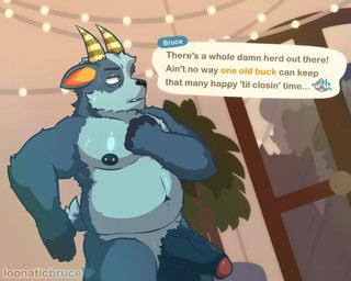 anthro antlers areola balls barbell_piercing belly blue_body blue_fur bodily_fluids countershade_fur countershading crowd dark_penis darkened_balls darkened_genitalia darkened_penis detailed_background dialogue exhibitionism foreskin fur genitals glans gold_(metal) green_eyes group half-erect hand_on_chest hiding horn hotel humanoid_genitalia humanoid_penis leaning_on_wall male male_anthro mature_male nervous nipple_barbell nipple_piercing nipples nude nude_anthro nude_male penis piercing public public_nudity slightly_chubby slightly_chubby_anthro slightly_chubby_male solo_focus speech_bubble sweat tear_trough text thick_penis vein veiny_penis worried loonaticbruce animal_crossing nintendo bruce_(animal_crossing) deer mammal 5:4 digital_drawing_(artwork) digital_media_(artwork) english_text hi_res