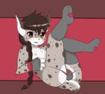 anthro bulge clothing femboy hair legwear long_hair male solo stockings young young_anthro young_male talfa azul felid feline lynx mammal