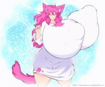 big_breasts big_nipples bouncing_breasts breasts clothing eyes_closed female hair huge_breasts hyper hyper_breasts nipple_outline nipples pink_hair shirt smile solo thick_thighs topwear white_body white_skin hataraki_ari milkcat_(hataraki) animal_humanoid cat_humanoid felid felid_humanoid feline feline_humanoid humanoid mammal mammal_humanoid animated loop short_playtime