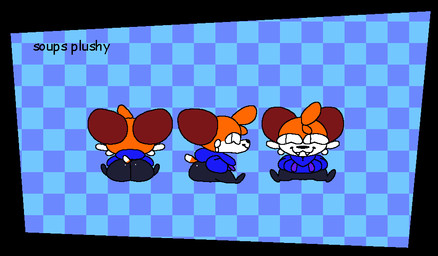 anthro big_butt black_bottomwear black_clothing black_eyes black_nose blue_clothing blue_hoodie blue_topwear bottomwear brown_ears butt checkered checkered_background clothed clothing fangs front_view fur hair half-closed_eyes hand_in_pocket hoodie leggings legwear male multicolored_body multicolored_fur narrowed_eyes orange_body orange_fur orange_hair pattern_background plushie pockets rear_view sharp_teeth side_view simple_background sitting smile smug solo teeth text thick_thighs topwear two_tone_body two_tone_fur white_body white_fur superiorfox soups_(superiorfox) canid canine canis fox mammal 2024 digital_media_(artwork) english_text