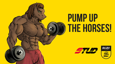 abs advertisement anthro biceps dumbbell exercise male muscular muscular_anthro muscular_male poster poster_template solo vein veiny_muscles weightlifting weights workout rizzyofen equid equine horse mammal hi_res