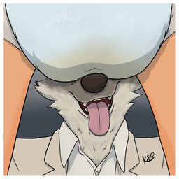 anthro bodily_fluids border clothed clothing diaper diaper_on_face duo fangs female fur genital_fluids grey_body grey_fur male male/female orange_body orange_fur peed shirt snout suit teeth tongue tongue_out topwear unclean_diaper urine used_diaper watersports wearing_diaper wet wet_diaper white_border radical_moderate dreamworks the_bad_guys diane_foxington mr._wolf_(the_bad_guys) canid canine canis fox mammal true_fox wolf 1:1 hi_res