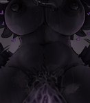animal_genitalia anthro areola biped black_body black_fur black_tail bodily_fluids breasts canine_genitalia cum erect_nipples erection fur genital_fluids genitals gynomorph heart_symbol humanoid_genitalia humanoid_penis intersex navel nipples penis pov_blowjob receiving_pov simple_background solo sweat tail tail_motion tailwag tongue tongue_out vein veiny_penis seraziel scp_foundation scp-1471-a malo hi_res