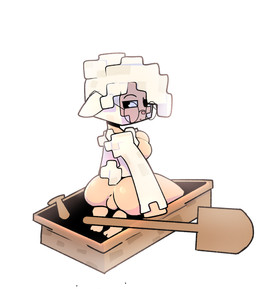anthro big_butt big_glasses biped boat breasts butt eyebrows eyewear featureless_breasts featureless_crotch female glasses kneeling looking_back medium_breasts raised_eyebrow rear_view side_boob small_tail small_waist solo tail vehicle watercraft wearing_glasses wide_hips blazedwalk123 ok-pace-9424 microsoft minecraft mojang xbox_game_studios bovid caprine mammal sheep sheep_(minecraft) 2026 absurd_res hi_res