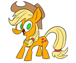 blonde_hair blonde_mane brown_clothing brown_hat brown_headwear clothing cowboy_hat cutie_mark female female_feral feral freckled_face freckles green_eyes hair hat hat_only headgear headgear_only headwear headwear_only looking_at_viewer mane mostly_nude mostly_nude_female mostly_nude_feral open_mouth orange_body simple_background smile solo tail white_background yellow_tail jdone friendship_is_magic hasbro my_little_pony mythology applejack_(mlp) earth_pony equid equine horse mammal mythological_creature mythological_equine pony 2026 digital_media_(artwork) hi_res