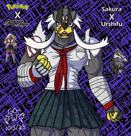 ambiguous_gender anthro bandage bandaged_arm bottomwear clothing fist grey_body muscular muscular_anthro scar school_uniform skirt solo torn_clothing uniform go-two danganronpa danganronpa:_trigger_happy_havoc nintendo pokemon spike_chunsoft sakura_ogami bear generation_8_pokemon human legendary_pokemon mammal pokemon_(species) rapid_strike_style_urshifu urshifu absurd_res hi_res reference_image