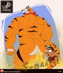 anthro big_butt butt cereal duo fart fart_cloud fart_fetish farting_on_food food gassy male male/male manly mascot muscular muscular_anthro muscular_butt muscular_male nude raised_tail smelly stripes tail boyofenigma frosted_flakes kellogg's tony_the_tiger felid human mammal pantherine tiger hi_res