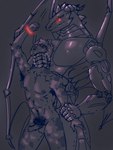 anthro asphyxiation bdsm choking controlled duo genitals machine male male/male membrane_(anatomy) membranous_wings metal penis red_eyes sex size_difference strangling wings jameslewis mythology g_jamez alpaca camelid dragon mammal mythological_creature mythological_scalie robot scalie 3:4 hi_res sketch