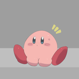 ambiguous_gender bar_emanata biped blue_eyes blush blush_lines blush_stickers bodily_fluids emanata front_view grey_background looking_at_viewer misleading_thumbnail not_furry pink_body red_body simple_background sitting solo sweat sweatdrop gyogyogyoen kirby_(series) nintendo kirby waddling_head 1:1 2025 digital_drawing_(artwork) digital_media_(artwork) full-length_portrait hi_res portrait
