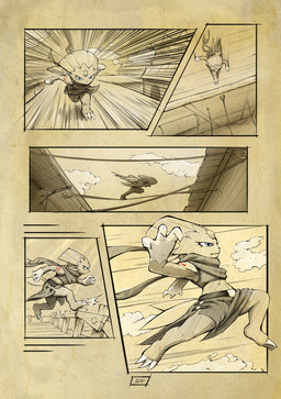 anthro arm_tattoo biped blue_eyes claws dialogue eyelashes female jumping male outside page_number parkour red_tattoo running shocked solo tail tattoo text truescorn nintendo pokemon pokemon_mystery_dungeon spike_chunsoft orchid_(truescorn) generation_4_pokemon pokemon_(species) weavile 2026 absurd_res colored comic english_text hi_res huge_filesize