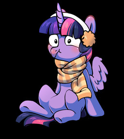 blush earmuffs feral hooves horn scarf simple_background sitting solo underhoof wings pucksterv friendship_is_magic hasbro my_little_pony mythology twilight_sparkle_(mlp) equid equine mammal mythological_creature mythological_equine winged_unicorn hi_res