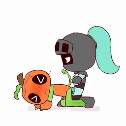 >_< all_fours anthro armor balls blue_balls blue_body blue_penis blush breath claws clothing crossed_arms doggystyle duo eyes_closed food from_behind_position gauntlets genitals gloves green_claws green_legs green_tail handwear knight leaf looking_at_another looking_pleasured male male/male open_mouth orange_balls orange_body orange_penis paranormal penis plant sex shadow simple_background small_balls small_penis stem tail thrusting vegetable warrior white_eyes young young_anthro young_male regular4256 blushcrunch_studio dandy's_world roblox gourdy_holloway soulvester_(dandy's_world) animate_inanimate elemental_creature flora_fauna food_creature ghost living_vegetable spirit toon_(dandy's_world) 1:1 2025 animated digital_drawing_(artwork) digital_media_(artwork) loop