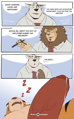 5_fingers :o anthro areola barazoku big_penis biped black_eyebrows black_eyes black_nose black_pawpads bodily_fluids bottomless bottomless_anthro bottomless_male bottomwear brown_ears brown_eyebrows brown_hair chest_tuft chin_tuft clothed clothing crotch_tuft cum cyan_background dialogue ear_tuft ears_down erection exposed eyebrows eyewear facial_hair facial_tuft fingers forearm_muscles foreskin fully_clothed fur furniture genital_fluids genital_focus genitals glans glasses group hair head_tuft interspecies male monotone_body multicolored_body multicolored_fur musclegut muscular muscular_anthro muscular_male neck_tuft necktie neutral_expression office open_mouth orange_body orange_fur orange_nose orgasm overweight patreon_logo patreon_username pawpads paws pecs pen penis penis_focus pivoted_ears precum raised_eyebrow red_glans red_penis scared short_hair simple_background sleeping sound_effects speech_bubble striped_body striped_fur stripes suit teeth teeth_showing text tongue toony topless topless_anthro topless_male topwear trio tuft twitter_logo uniform vein veiny_penis vowelless vowelless_sound_effect wearing_glasses white_background white_body white_clothing white_fur white_topwear worried yellow_body yellow_fur zzz vitashi patreon twitter canid canine canis domestic_dog felid lion mammal pantherine tiger 2023 artist_name colored comic digital_media_(artwork) english_text hi_res multiple_scenes sequence signature