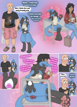 animal_genitalia animal_vulva anthro anus assertive awkward balls blush bodily_fluids butt canine_genitalia canine_vulva dialogue dripping feet female flashing flirting genitals in_heat inviting_to_sex male male/female pawpads paws presenting presenting_vulva public requesting seductive sex_request sheath shy soles solo_focus speech_bubble spread_butt spreading sweat telepathy text threesome_invitation toes vulva wet lucario-desu nintendo pokemon lulu_(lucario-desu) generation_4_pokemon human lucario mammal pokemon_(species) comic english_text hi_res