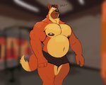 anthro belly broad_shoulders bulge clothing looking_at_viewer male mature_anthro mature_male musclegut muscular muscular_anthro muscular_male navel neck_tuft nipples overly_muscular pecs solo thick_thighs tuft underwear tcw tcw_(character) canid canine canis domestic_dog german_shepherd herding_dog mammal pastoral_dog 5:4 absurd_res hi_res