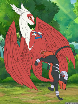 2_horns animal_genitalia animal_penis aroused balls belly big_balls black_body black_fur black_nose bodily_fluids chest_markings claws cloaca cloaca_juice cloacal cloacal_knotting cloacal_penetration day duo eyes_closed facial_markings fangs feathers female female_penetrated feral feral_on_feral feral_penetrated feral_penetrating feral_penetrating_feral floating forest fur genital_fluids genitals grass head_markings horn interspecies knot knot_hanging knotted_penis knotting light light_beam male male/female male_penetrating male_penetrating_female markings multicolored_body multicolored_fur orange_eyes penetration penis plant red_belly red_body red_feathers red_fur sex sharp_teeth sheath shrub smile spade_tail sunbeam sunlight tail teeth tongue tongue_out tree white_body white_feathers white_fur wings backlash91 conditional_dnp mythology nintendo pokemon canid canine dragon furred_dragon furred_scalie generation_2_pokemon generation_3_pokemon houndoom latias legendary_pokemon mammal mythological_creature mythological_scalie pokemon_(species) scalie 2025 3:4 digital_drawing_(artwork) digital_media_(artwork) hi_res