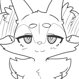 1-bit :3 ambiguous_anthro ambiguous_gender anthro arm_tuft biped blush cheek_tuft chest_tuft circle_eyebrows eyebrows eyelashes facial_tuft fluffy front_view half-closed_eyes inner_ear_fluff looking_at_viewer mouth_closed narrowed_eyes pointy_ears prick_ears shoulder_tuft solo thick_eyelashes tuft sankoh_test nintendo pokemon braixen canid generation_6_pokemon mammal pokemon_(species) 1:1 2026 aliasing binary_drawing black_and_white bust_portrait digital_drawing_(artwork) digital_media_(artwork) hi_res japanese_description line_art monochrome portrait translated_description