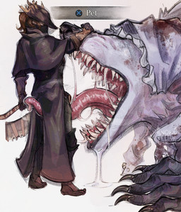 ambiguous_gender anthro areola biped blush blush_lines bodily_fluids breasts butt claws covered_eyes drooling female female/ambiguous female_anthro finger_claws fur gameplay_mechanics hair human_on_anthro interspecies larger_anthro larger_female licking licking_another licking_crotch macro on_bottom on_top oral pawpads petting saliva sharp_teeth size_difference smaller_ambiguous smaller_human teeth tongue white_body white_fur white_hair snowyfeline bloodborne fromsoftware mythology sony_corporation sony_interactive_entertainment the_hunter_(bloodborne) vicar_amelia beast_(bloodborne) canid canine human mammal mythological_canine mythological_creature werecanid werecanine werecreature werewolf 2025 digital_media_(artwork)
