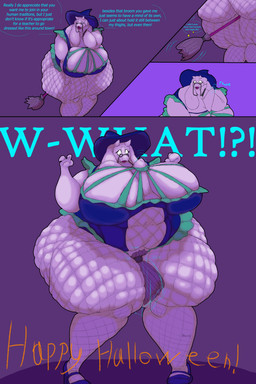abdominal_bulge anthro belly big_breasts big_butt breasts broom butt cleaning_tool clothed clothing costume dialogue eyewear female fishnet_clothing fishnet_legwear forced front_view glasses holidays huge_breasts huge_butt hyper hyper_breasts hyper_butt legwear magic magic_broom mature_anthro mature_female onomatopoeia penetration rape rear_view sex sex_toy skimpy slightly_chubby smile solo sound_effects text thick_thighs vaginal vaginal_penetration witch_costume biboioioi deltarune halloween instant_loss_2koma undertale undertale_(series) toriel bovid caprine goat mammal monster 2:3 absurd_res comic english_text hi_res shaded mother_(lore) parent_(lore)