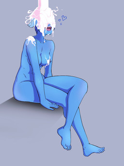 areola blue_body blue_skin breasts collarbone crossed_legs eyebrows eyelashes feet female gunge heart_symbol legs_together messy nipples not_furry nude open_mouth open_smile sitting slim slime smile solo wam rocatart bioware electronic_arts mass_effect liara_t'soni alien alien_humanoid asari humanoid 2024 hi_res