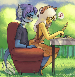 anthro bacon blue_body blush clothed clothing cock_warming duo erection female female_penetrated food genitals hair male male/female male_penetrating male_penetrating_female meat not_furry open_mouth penetration penis sex smile tail vaginal white_hair yellow_body yellow_skin tea_patriarch adventure_time cartoon_network breakfast_princess tea_(tea_patriarch) fish flying_fish food_creature humanoid mammal marine digital_media_(artwork) hi_res