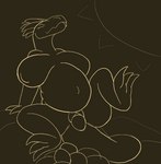 anthro belly bent_legs big_belly big_breasts breasts egg egg_from_pussy female nipples non-mammal_breasts nude oviposition pregnant reclining solo spread_legs spreading tongue tongue_out snapps dinosaur dromaeosaurid prehistoric_species reptile scalie theropod aliasing animated digital_media_(artwork) loop seamless_loop short_playtime sketch