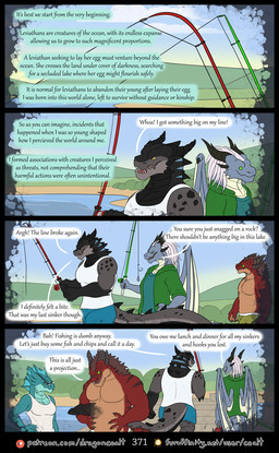 4_panel_comic anthro black_body blue_bottomwear blue_clothing blue_shorts bottomwear breasts clothed clothing dialogue disappointed eyewear female fishing fishing_rod frill_(anatomy) fur furaffinity_logo glasses green_bottomwear green_clothing green_shorts group hand_on_hip head_crest head_frill holding_fishing_rod holding_object illusion jacket looking_at_another male membrane_(anatomy) membranous_wings neck_frill page_number patreon_logo phasing phasing_through_another pronounced_browridge red_body shirt shocked shorts speech_bubble spiked_tail spikes spikes_(anatomy) tail tan_body tan_fur tank_top teal_body teal_scales text topless topwear white_clothing wings yellow_eyes rimentus european_mythology furaffinity mythology patreon coalt rysindra_(rimentus) aquatic aquatic_dragon dragon furred_dragon furred_scalie mythological_creature mythological_scalie scalie western_dragon wingless_dragon comic english_text hi_res multiple_scenes url