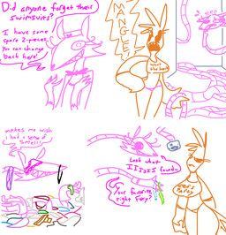 angry anthro beakless bib bow_(feature) bow_tie camera clothing dialogue exposed_endoskeleton hat headgear headwear holidays machine panties sharp_teeth simple_background smile teeth text thong underwear the_weaver carnival_(holiday) five_nights_at_freddy's five_nights_at_freddy's_2 mardi_gras scottgames mangle_(fnaf) toy_chica_(fnaf) animatronic avian bird canid canine chicken fox galliform mammal phasianid robot english_text